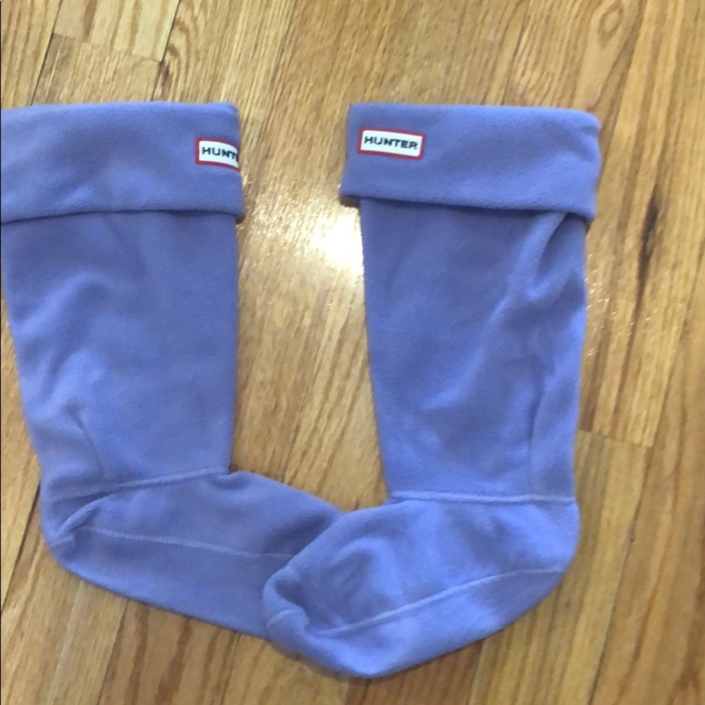 Hunter fleece wellies socks in lilac purple